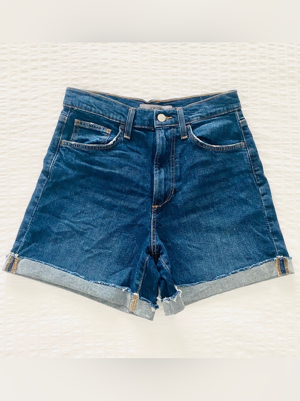 Joe’s Jeans Rolled 5” Denim Shorts Womens Size 27 Latvia Blue Mid Rise